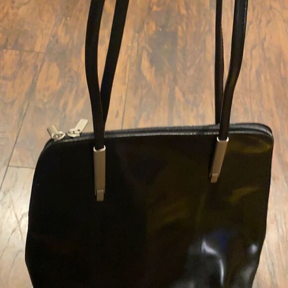 SOLANO PARIS BLACK LEATHER shoulder PURSE made in France in EUC - Picture 10 of 10